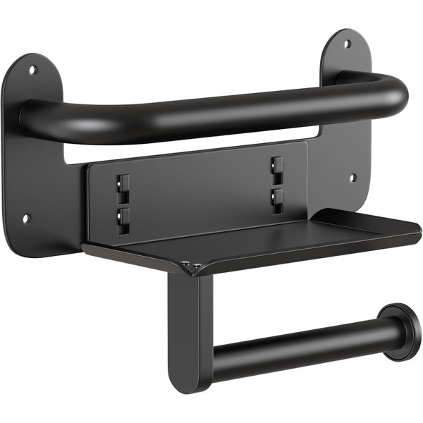 House Of Brands Black Bathroom Safety Wall Mounted Grab Bar Wayfair